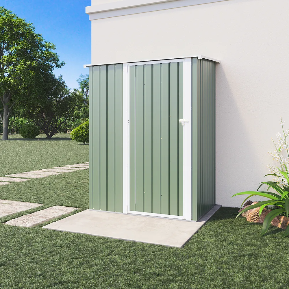 foto del prodotto casetta da giardino in acciaio zincato verde 1,51x1,03xh1,96 m 48kg 1,55 metri quadri