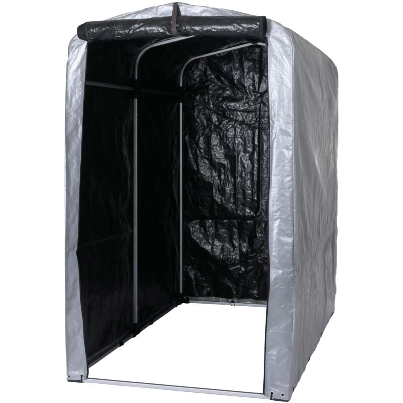foto del prodotto casetta da giardino in alluminio per esterni deposito vario impermeabile protezione uv 201x121x201 cm argento 040005735