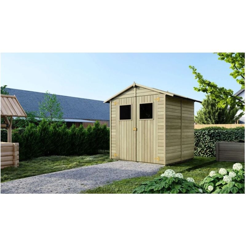 foto del prodotto casetta da giardino in legno 3,46 m2 1,90x1,82 m 12,5 mm impregnata dom218