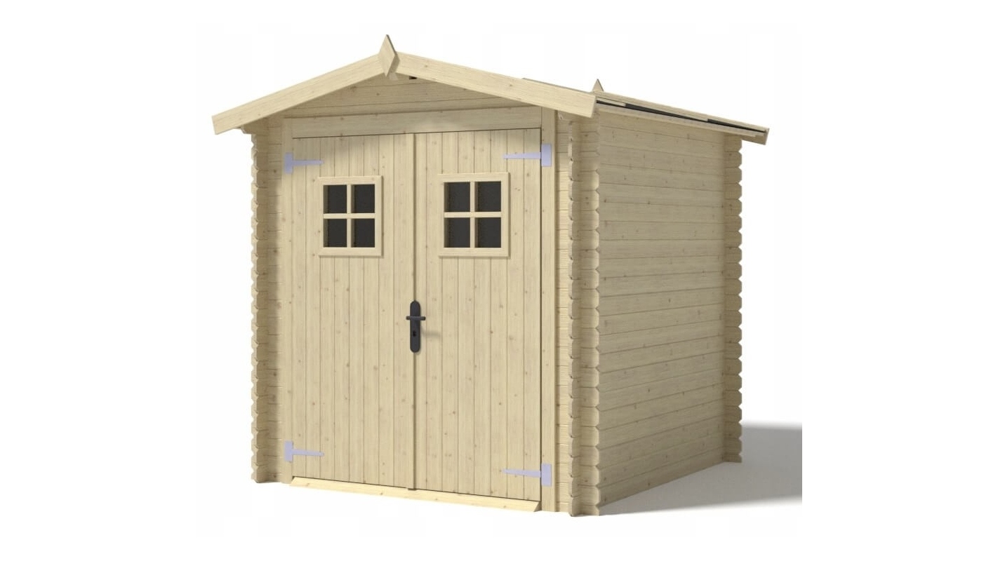 foto del prodotto casetta da giardino in legno 4m2 2x2m 19mm colore naturale dom565 altanka