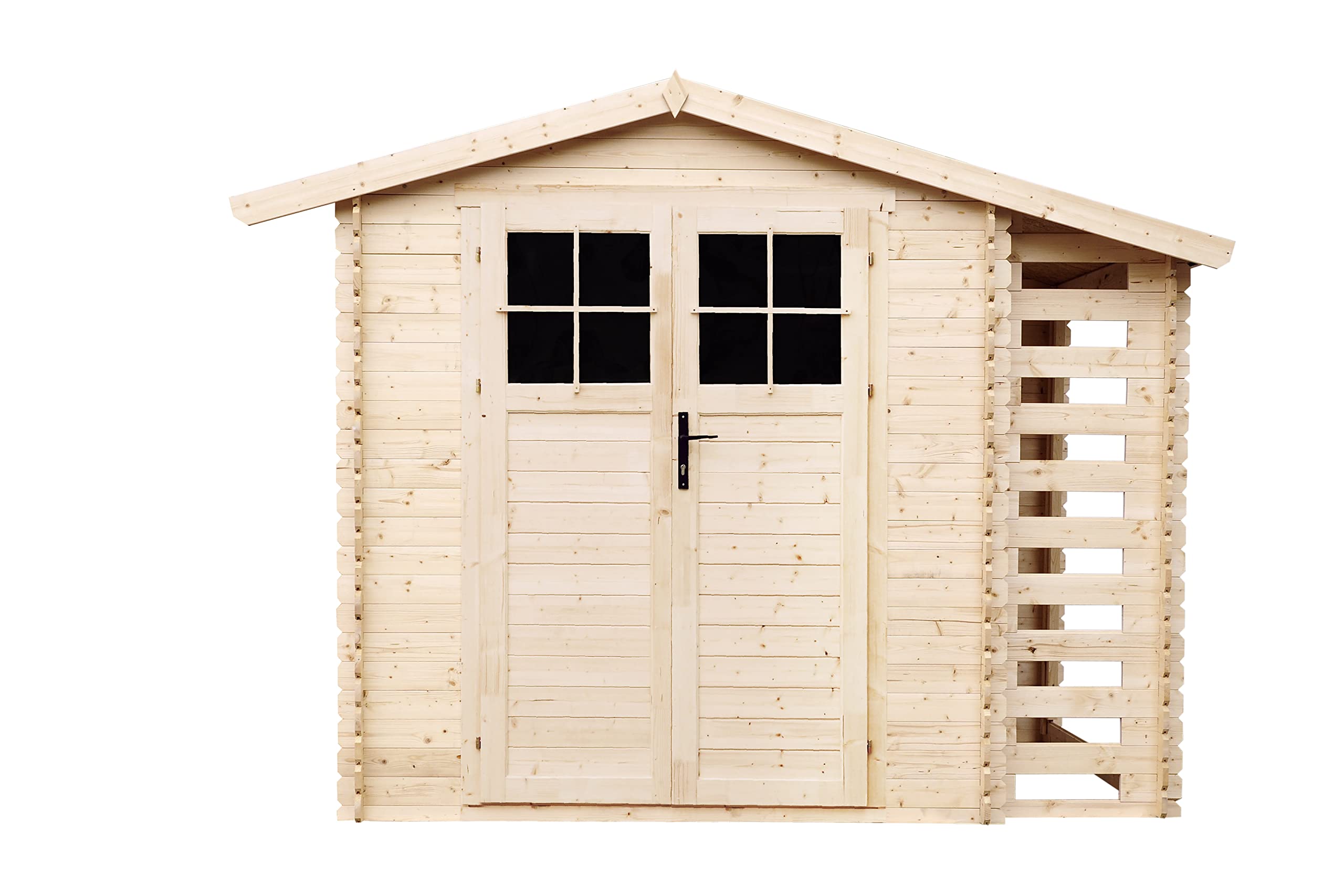 foto del prodotto casetta da giardino in legno con legnaia 3,53 m2 0,97 m2 timbela m386f