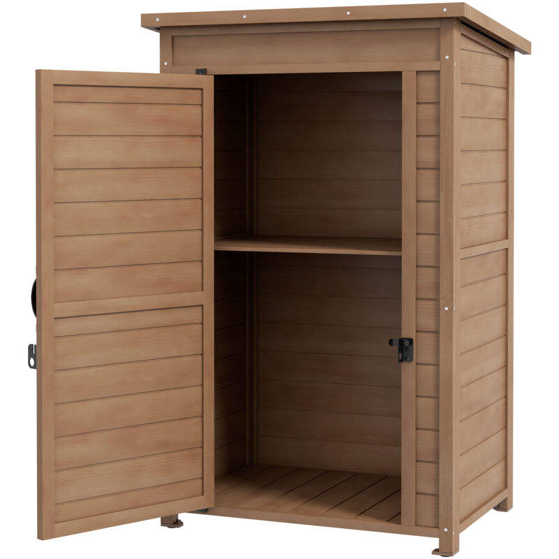 foto del prodotto casetta da giardino in legno con ripiano regolabile 75x56x117cm outsunny