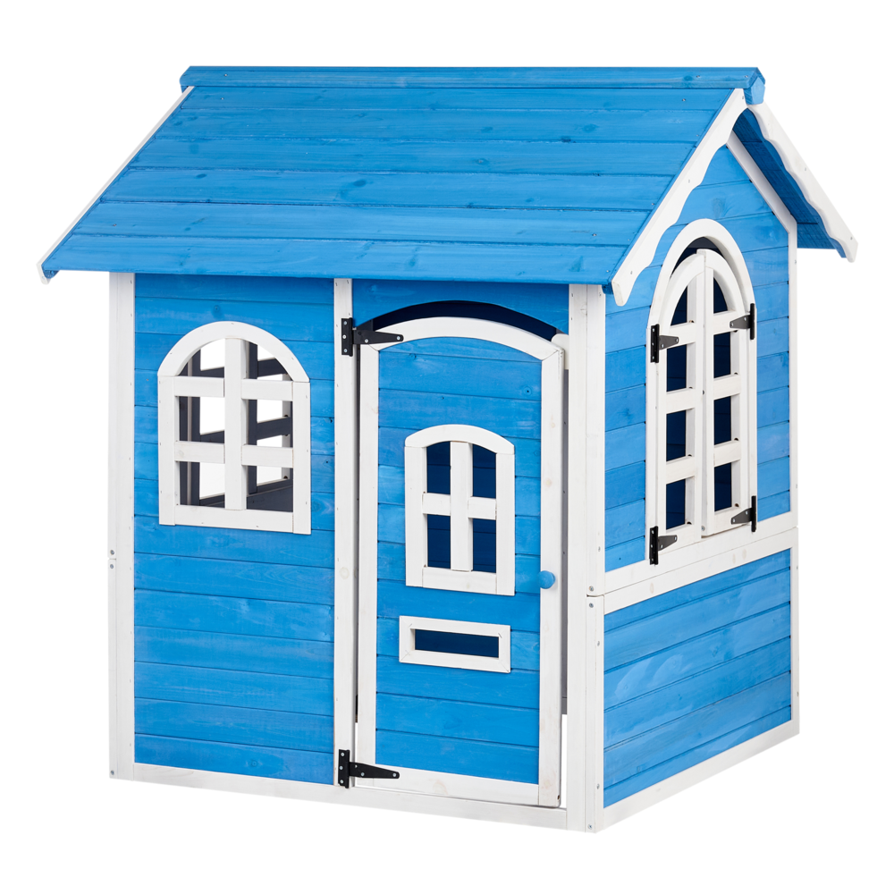 foto del prodotto casetta da giardino in legno di abete blu per esterni con casa per bambini