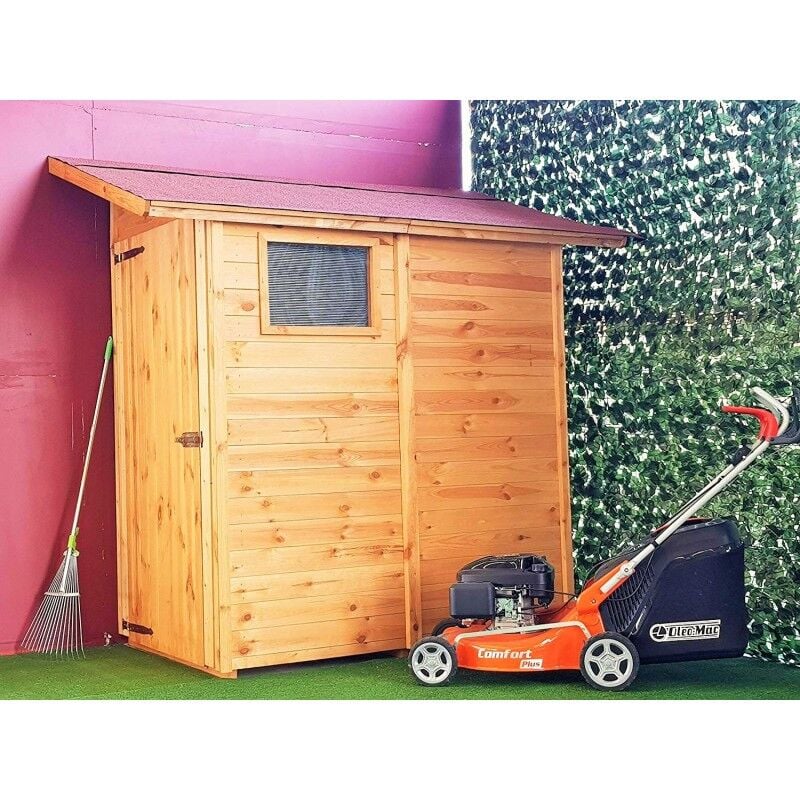 foto del prodotto casetta da giardino in legno di pino da esterno con pavimento, ricovero attrezzi, doghe spessore 19mm articolo a164 1 100019