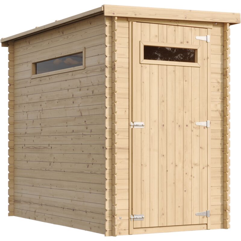foto del prodotto casetta da giardino in legno per esterni con pavimento trattato, piccole finestre a198x144x239cm 2.36m2 piccola casetta in legno, rimessa