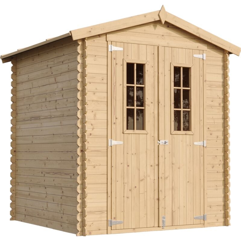 foto del prodotto casetta da giardino in legno per esterni l196xl186xa218 cm 2,82 m2 piccola casetta in legno, rimessa attrezzi, deposito bici timbela m320c
