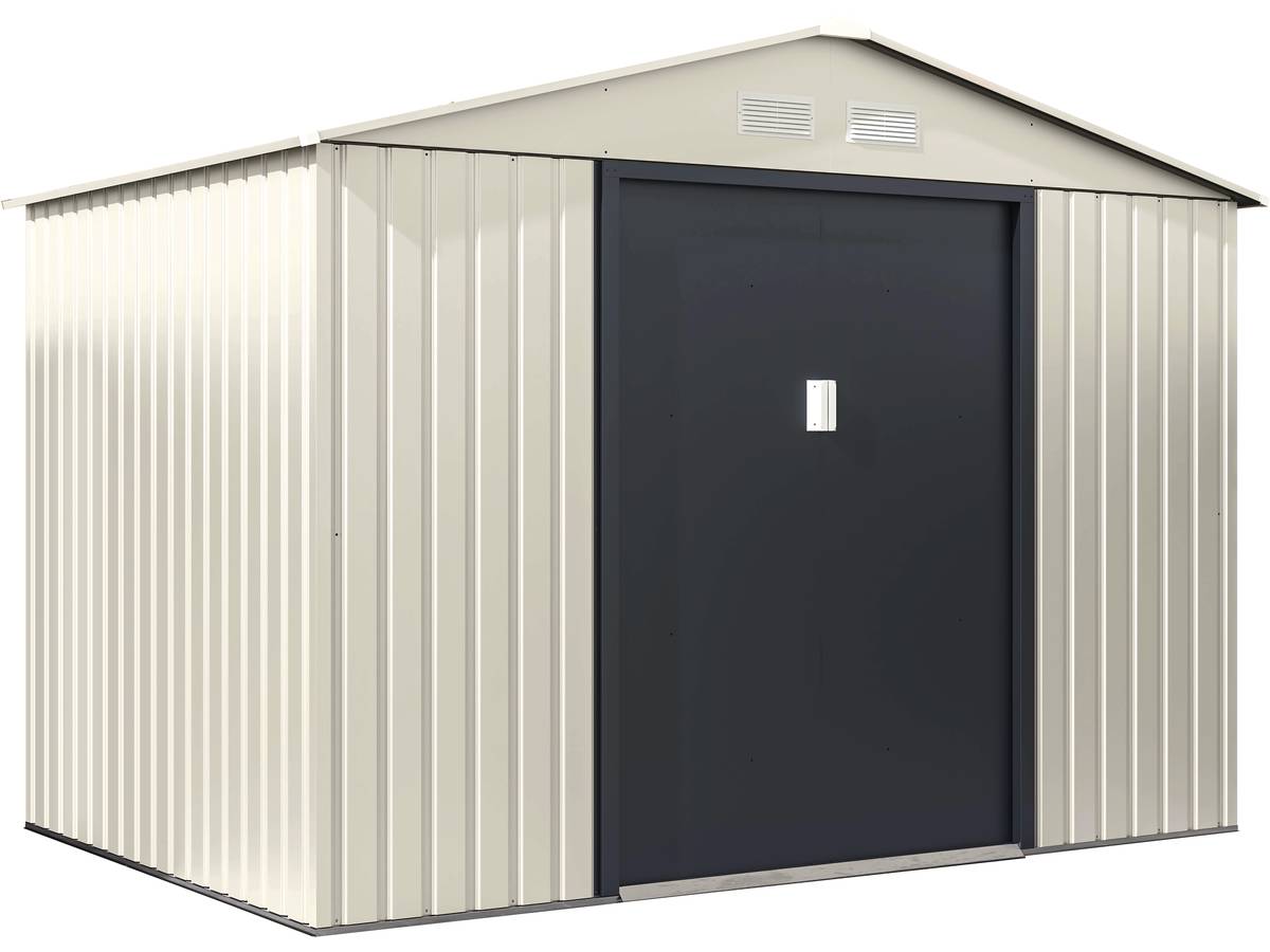 foto del prodotto casetta da giardino in metallo nebraska 5,30 m beige grigio antracite