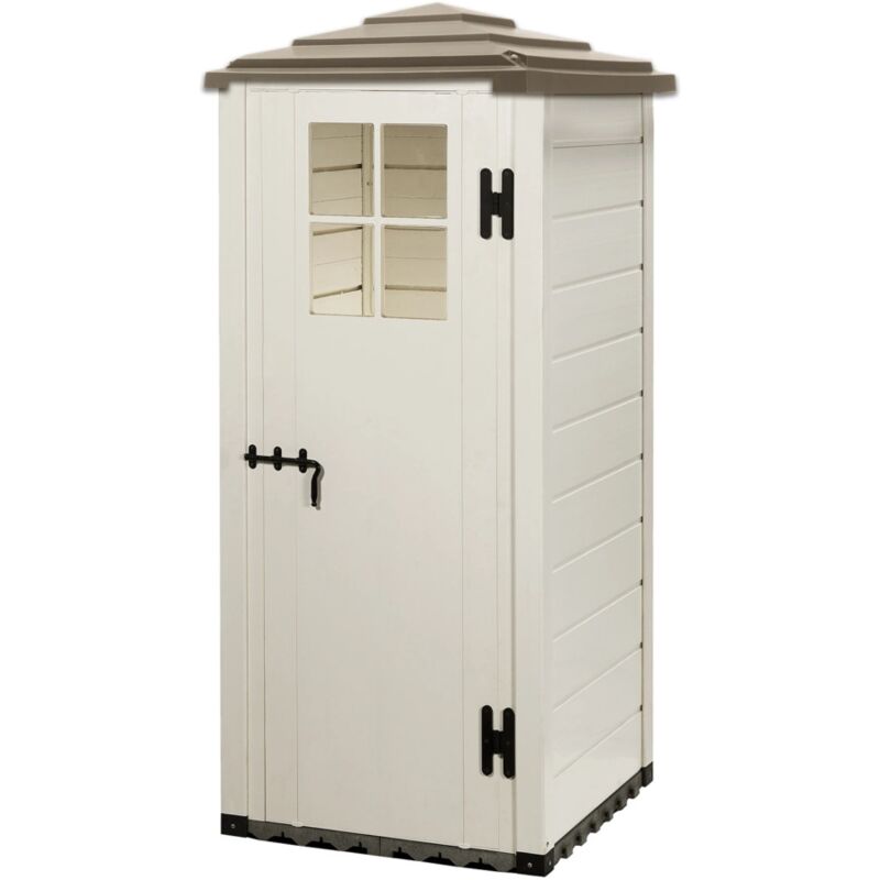 foto del prodotto casetta da giardino in pvc garofalo tuscany 80 pag. l.96,5 x p.96,5 x h.203