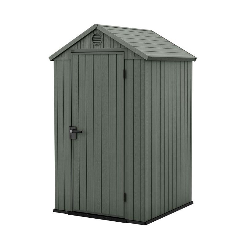 foto del prodotto casetta da giardino keter darwin 4x4 in evotech colore verde con porta battente singola 123,8x117x205,1 cm