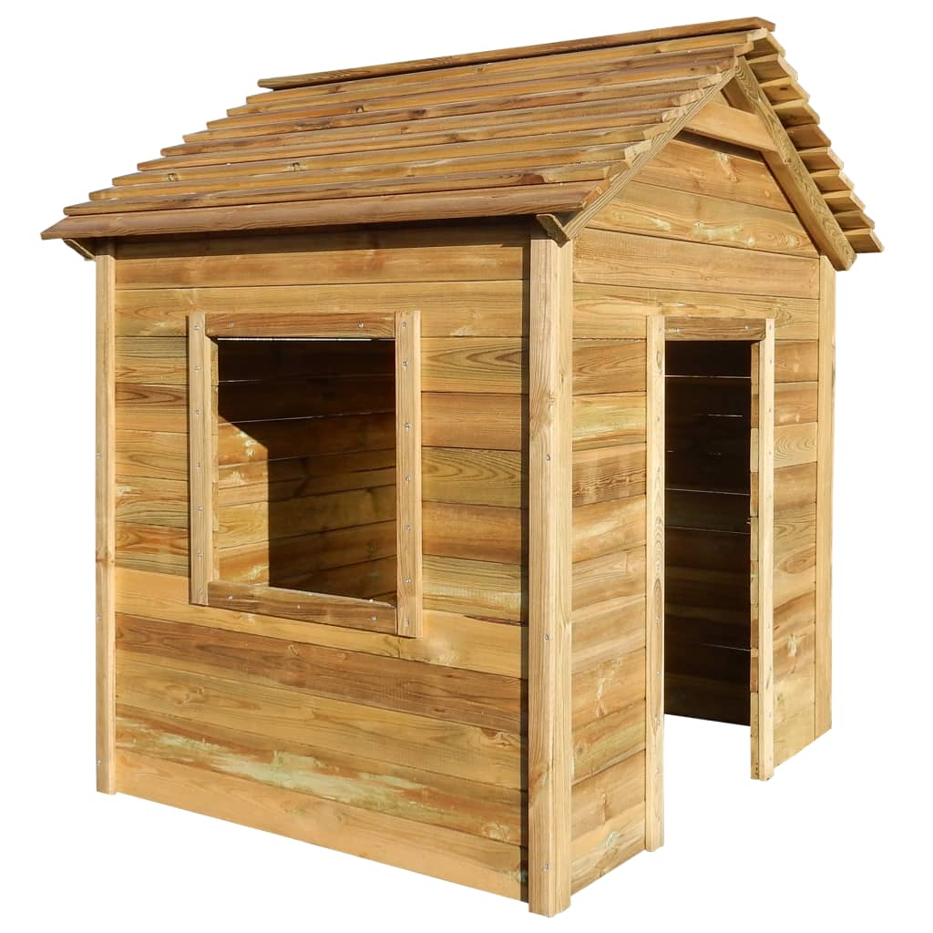 foto del prodotto casetta da giardino per bambini 123x120x146 cm in legno di pino cod mxl 61630