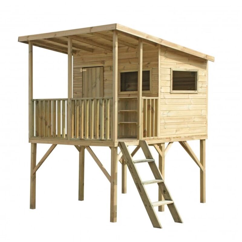 foto del prodotto casetta da giardino per bambini in legno domus ""angelo"" 220x174,5x272 cm