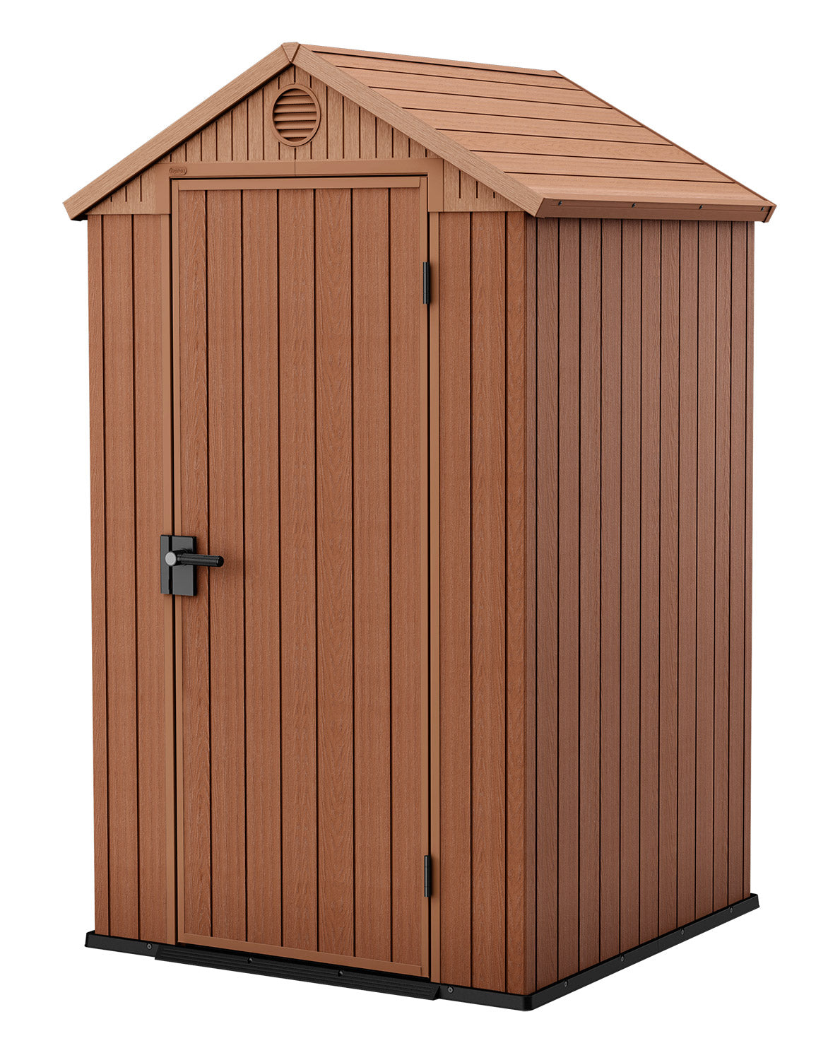 foto del prodotto casetta da giardino porta attrezzi 125,8x117x205 cmin evotech keter darwin 4x4 marrone