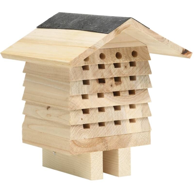 foto del prodotto casetta delle api in legno massello di abete 22x20x20 cm - vidaxl