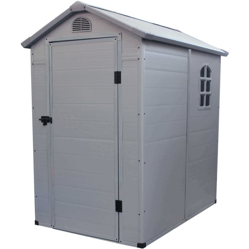 foto del prodotto casetta home da giardino in resina 134 x 192 x h204 cm in colore grigio