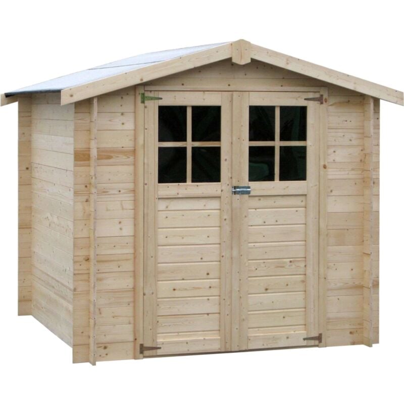foto del prodotto casetta in legno 2x2 19 mm block house moderna casina porta attrezzi da giardino