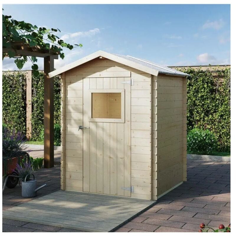 foto del prodotto casetta in legno carmine 1,5x1,5 m con porta singola finestrata