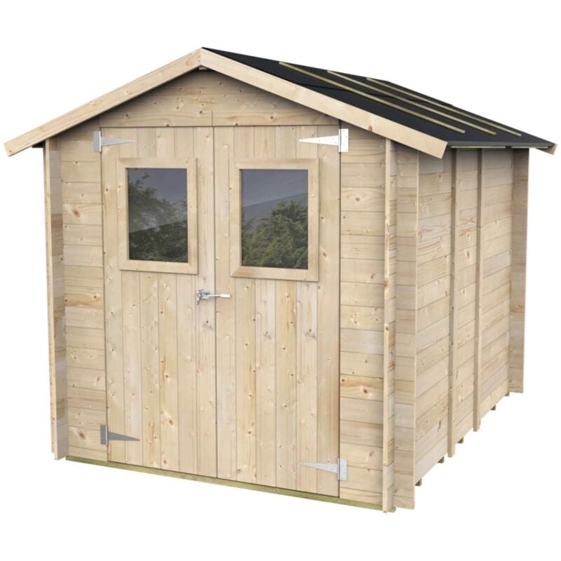 foto del prodotto casetta in legno con porta finestrata deposito da giardino made in italy 198 x 248 x h 217 cm
