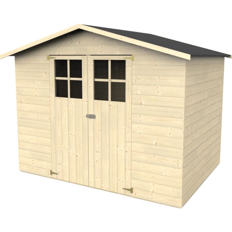 foto del prodotto casetta in legno da giardino decor et jardin lodum in abete bianco nordico 262x202x200 cm