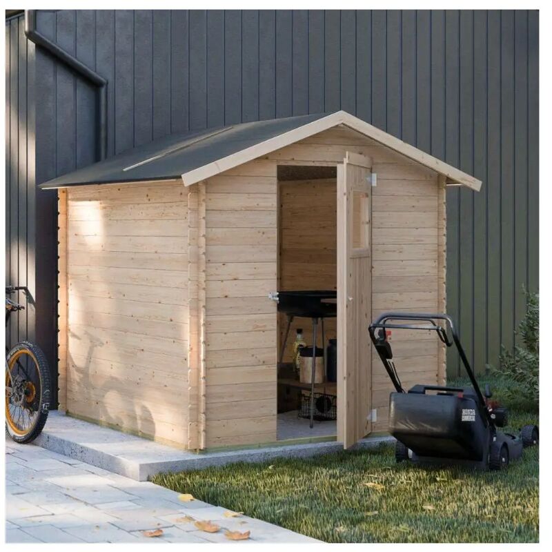 foto del prodotto casetta in legno debora 2x2 con porta singola finestrata