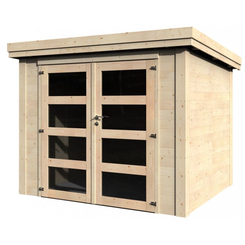 foto del prodotto casetta in legno di abete 2,45x2,20 con doppia porta