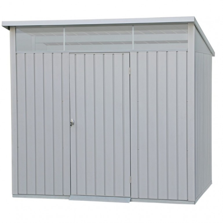 foto del prodotto casetta in metallo palladium duramax 8'x6' a una porta 249x209x231 cm colore grigio