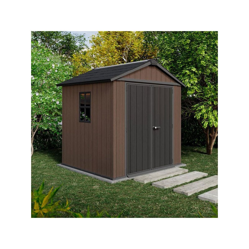 foto del prodotto casetta keter da giardino con pannelli evotech e