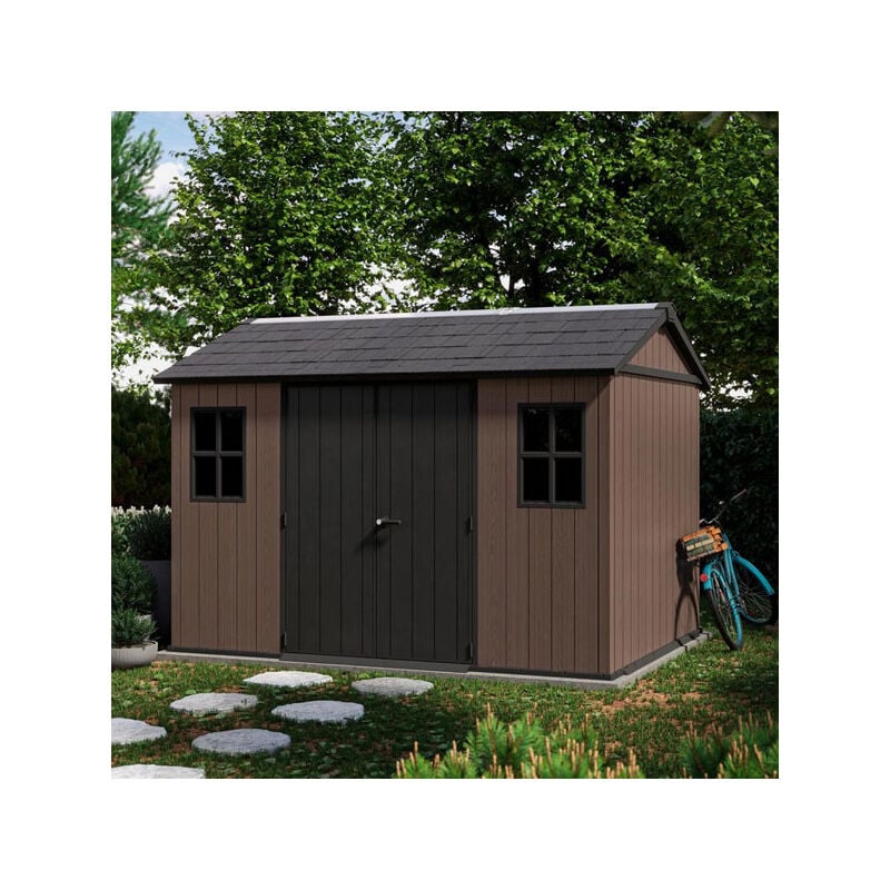 foto del prodotto casetta keter da giardino con pannelli evotech e
