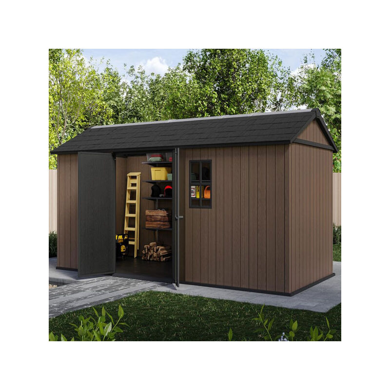 foto del prodotto casetta keter da giardino con pannelli evotech e