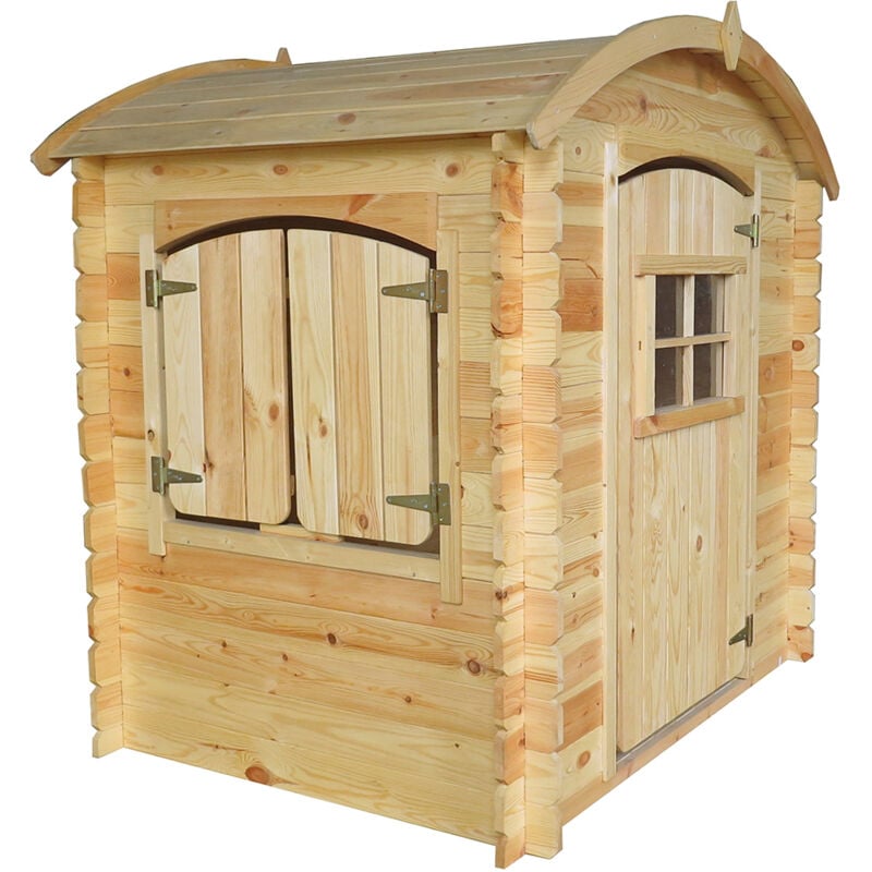 foto del prodotto casetta legno per bambini casetta giocattolo per bambini l112xl146xa145cm 1,1m2 casetta da gioco da esterno casetta da giardino timbela