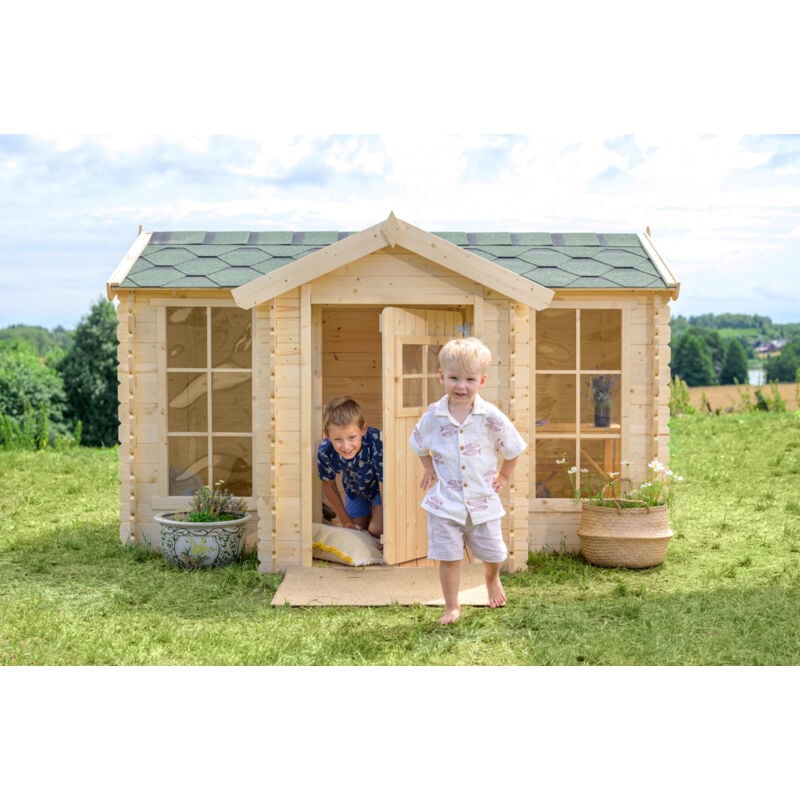 foto del prodotto casetta legno per bambini casetta giocattolo per bambini l241xl187xa151cm 2,63m2 casetta da gioco da esterno casetta da giardino timbela m520