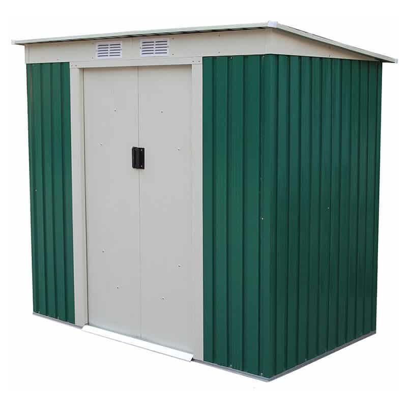foto del prodotto casetta metallica gardiun 2,43 m² esterni 121x201x176 cm acciaio zincato verde