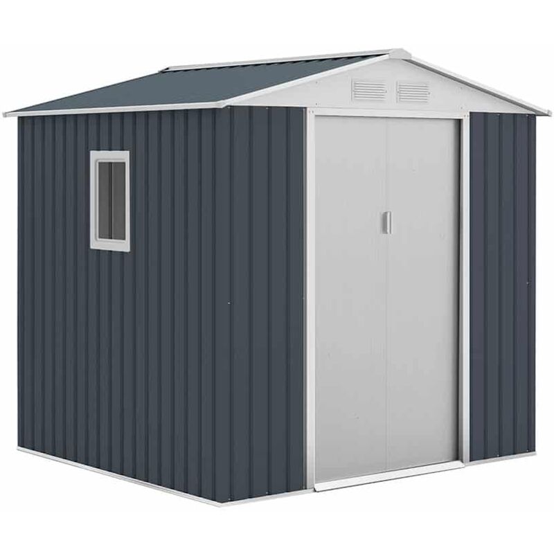 foto del prodotto casetta metallica gardiun darlington 4,07 m esterni 191x213x205 cm acciaio zincato grigio antracite