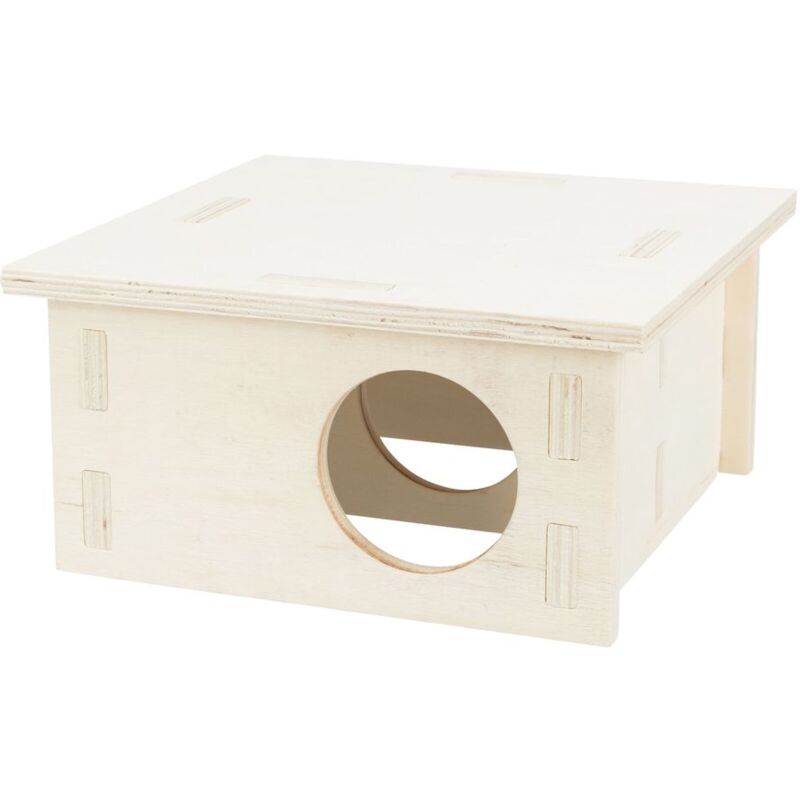 foto del prodotto casetta multicamera 2 stanze per conigli e roditori 20x10x20cm