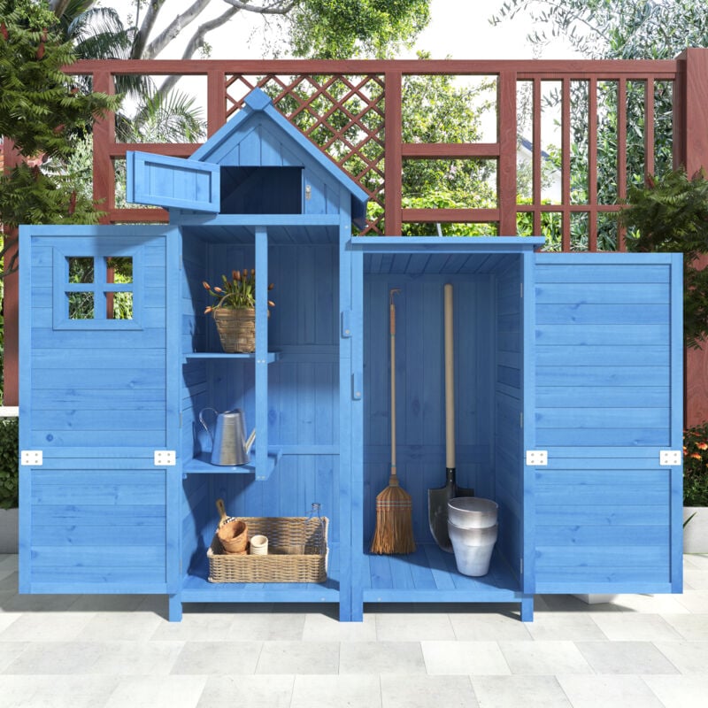 foto del prodotto casetta per attrezzi, armadio da giardino, casetta per attrezzi, armadietto per attrezzi, l x p 118 x 54 cm, 118 x 54 x 173 cm l x p x a ,
