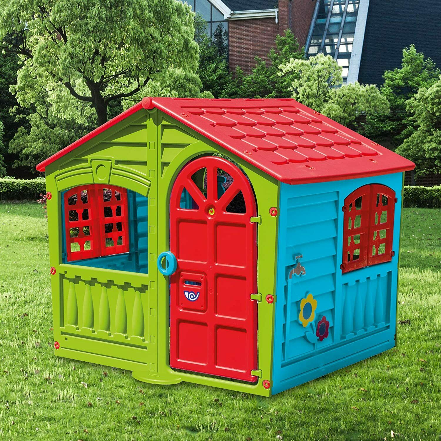 foto del prodotto casetta per bambini da giardino in resina plastica gioco bimbi esterno interno