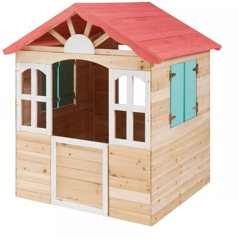 foto del prodotto casetta per bambini in legno 115x101x130 cm da esterno certificata fsc