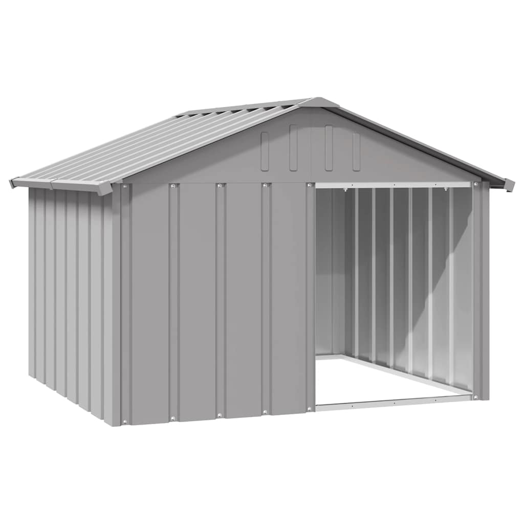 foto del prodotto casetta per cani grigio 116,5x103x81,5 cm acciaio zincatocod mxl 119143