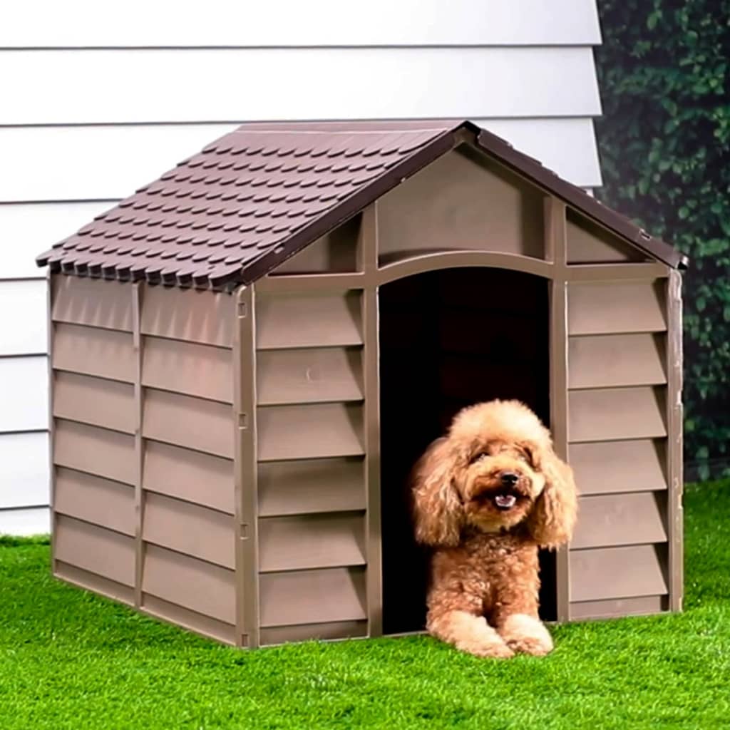 foto del prodotto casetta per cani marrone 86x84x82 cm in polipropilenecod mxl 127351