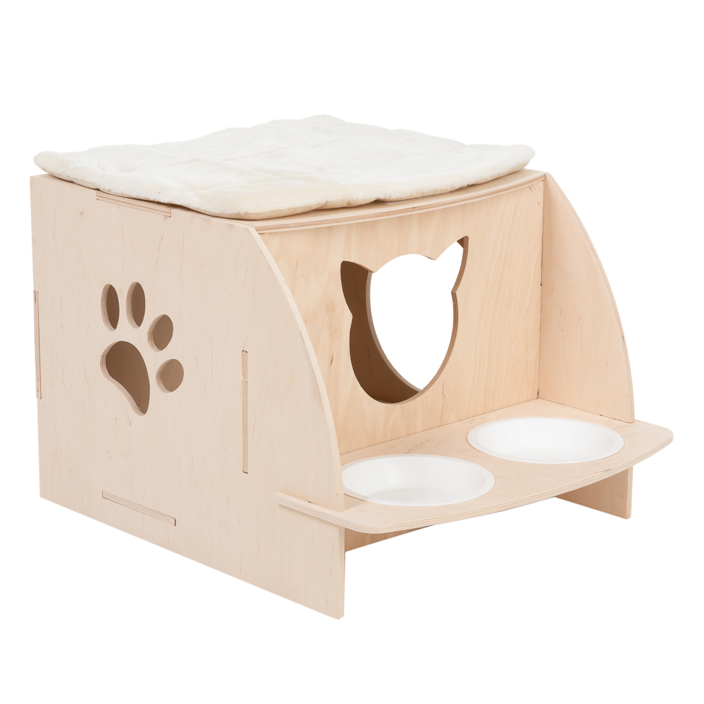 foto del prodotto casetta per gatti natural paradise daisy l 57 x p 42,8 x h 36 cm