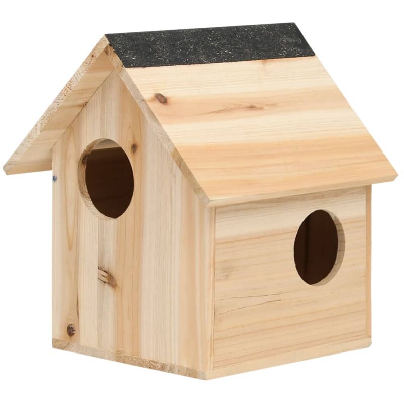 foto del prodotto casetta per scoiattoli in legno massello di abete 26x25x29 cm vidaxl