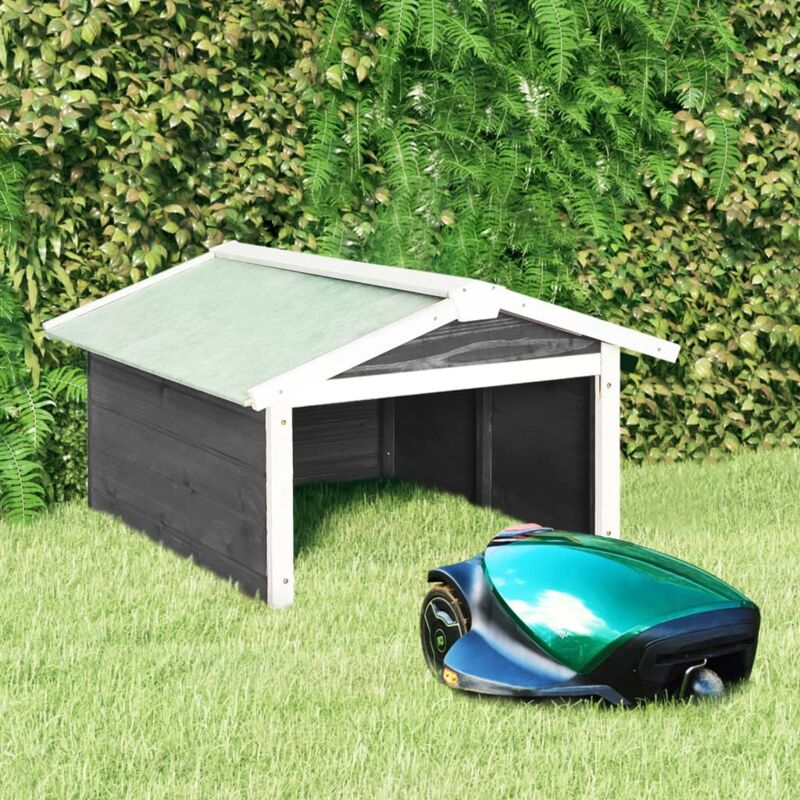 foto del prodotto casetta per tosaerba robotizzato 72x87x50cm grigia bianca abete vidaxl
