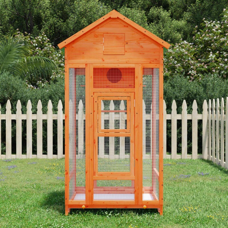 foto del prodotto casetta per uccelli marrone 91,5x53x170 cm legno massello pino vidaxl