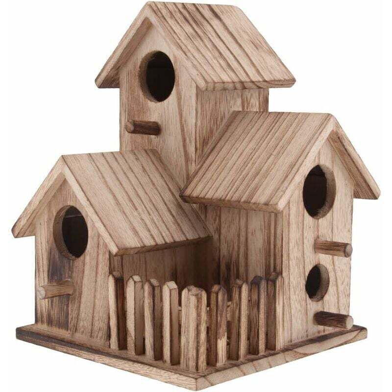 foto del prodotto casetta per uccelli selvatici, nido rustico, accessorio da giardino misura n. 2
