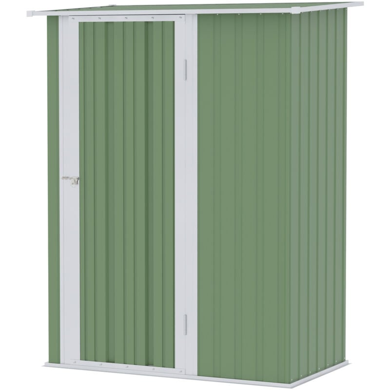 foto del prodotto casetta porta attrezzi da giardino in acciaio capanno verde outsunny
