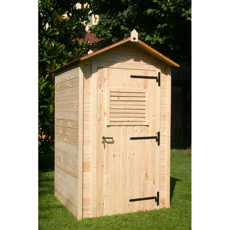 foto del prodotto casetta uso spogliatoio in legno di pino da spiaggia, giardino e piscina , doghe spessore 19 mm articolo s120 100009