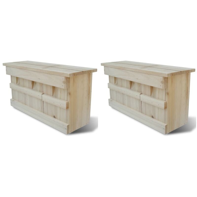 foto del prodotto casette per gli uccelli 2 pz in legno 44x15,5x21,5 cm vidaxl