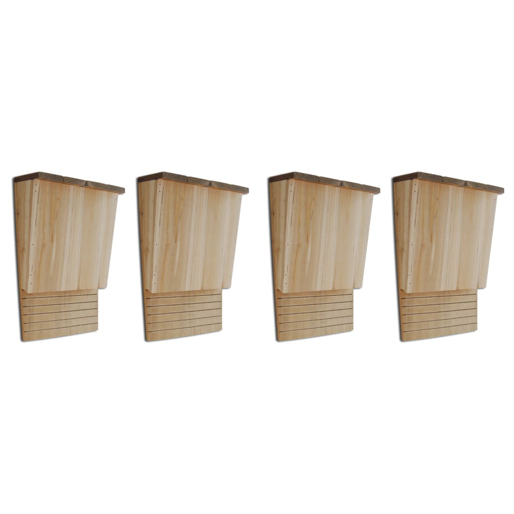 foto del prodotto casette per pipistrelli 4 pz in legno 22x12x34 cmcod mxl 119239