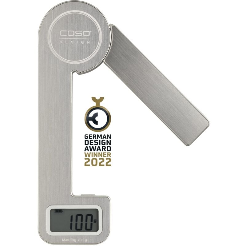 foto del prodotto caso kitchenecostyle 3266 bilancia da cucina digitale con energia cinetica, non necessita di batterie, fino a 5 kg in incrementi di 1 g, ultra