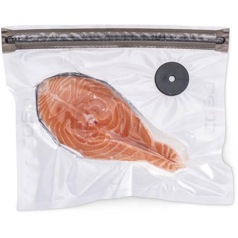foto del prodotto caso vacu zip bags 26 x 23 cm, 20 sacchetti adatti sousvide, senza bpa, con 150 m particolarmente resistenti, antistrappo, riutilizzabili, per
