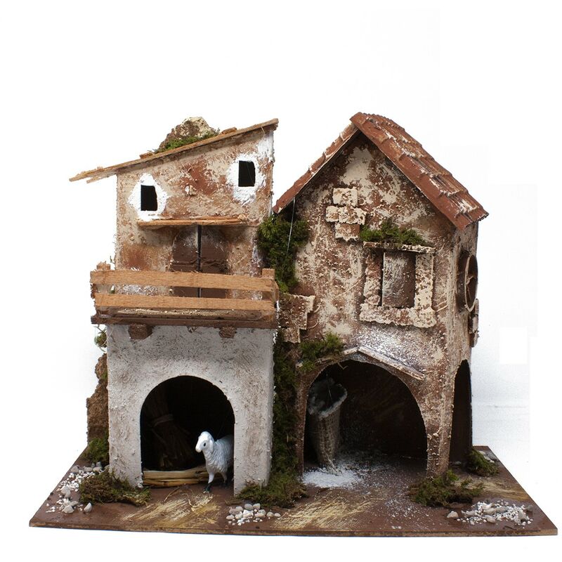 foto del prodotto casolare per presepe 28x15 cm casette rurali 11300
